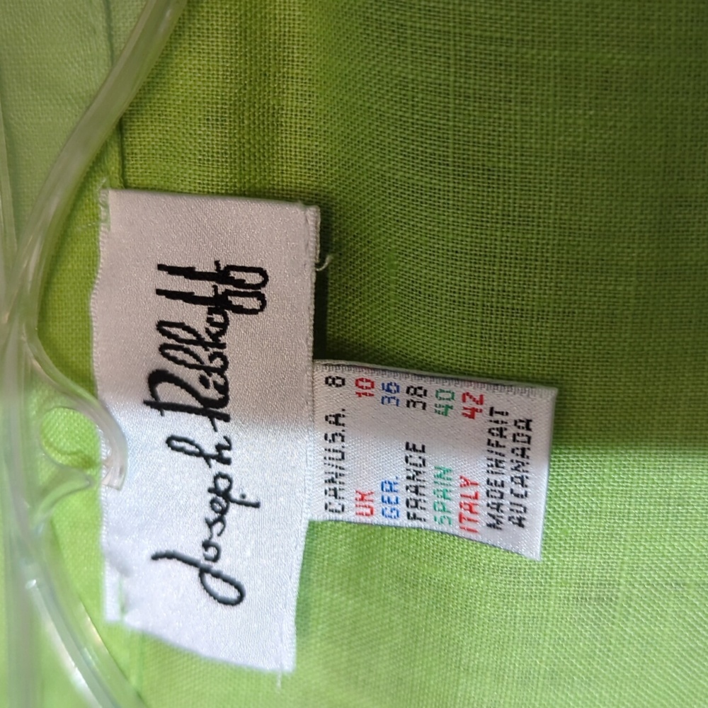 Joseph Ribkoff green Linen blouse - Picture 5 of 11